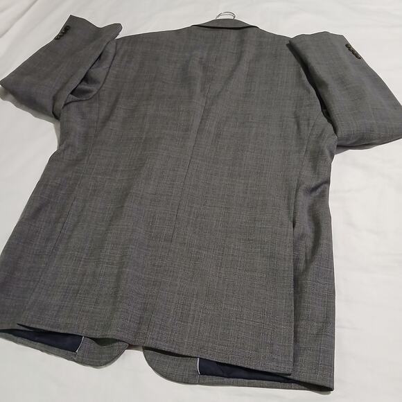 Jos.A.Bank Brrr Comfort blazer 48L Slate Grey Wool Tailored-Fit Tweed Classic - Picture 8 of 14